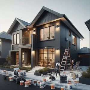 dark exterior paint colours